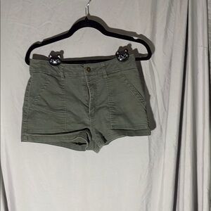 Blue Spice Green Cargo Shorts Durable Cotton Blend